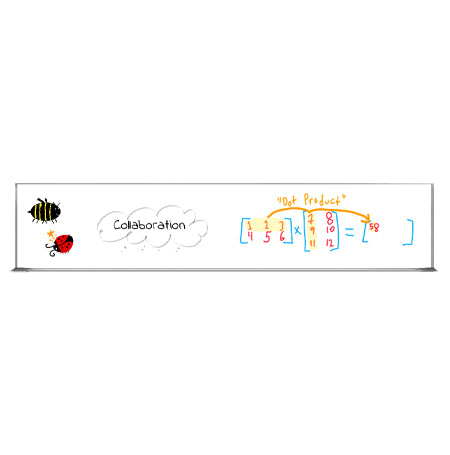 Value Line 12x96 White Dry Erase Marker Board with Aluminum Frame