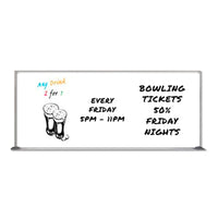 Value Line 24x60 White Board with Aluminum Frame | Dry Erase Melamine Writing Surface