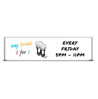 Value Line 24x84 White Dry Erase Marker Board with Aluminum Frame