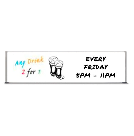 Value Line 24x84 White Dry Erase Marker Board with Aluminum Frame