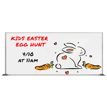 Value Line 36x84 White Dry Erase Marker Board with Aluminum Frame