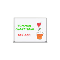 Value Line 8.5x11 White Dry Erase Marker Board with Aluminum Frame