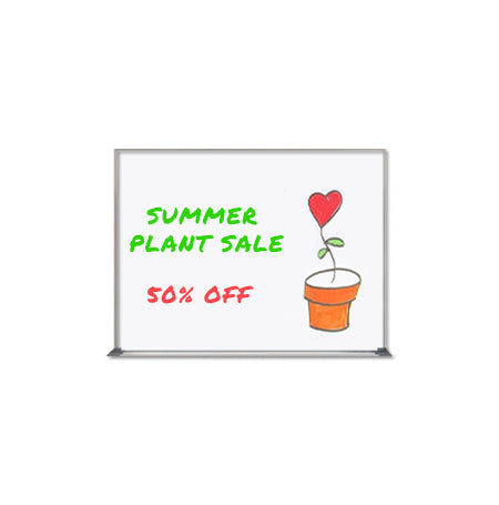 Value Line 8.5x11 White Dry Erase Marker Board with Aluminum Frame