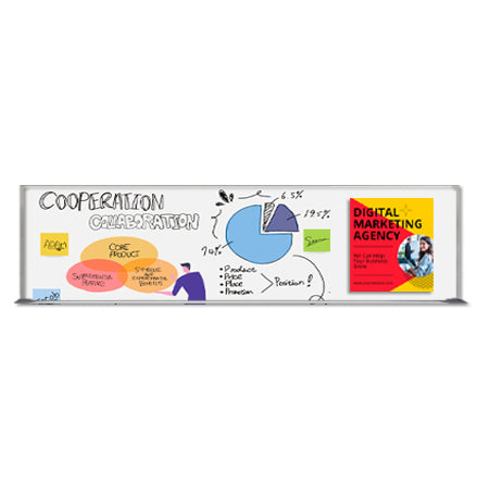 12x48 Magnetic White Dry Erase Marker Board with Aluminum Frame