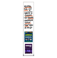 12x72 Magnetic White Dry Erase Marker Board with Silver Frame Trim | Porcelain on Steel Writing Surface