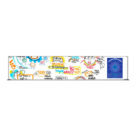 12x84 Magnetic White Dry Erase Marker Board with Aluminum Frame
