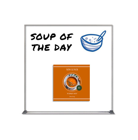 16x16 Magnetic White Dry Erase Marker Board with Aluminum Frame
