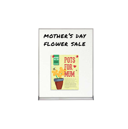 16x20 Magnetic White Dry Erase Marker Board with Silver Frame Trim | Porcelain on Steel Writing Surface + No Ghosting + Post Messages with Magnets