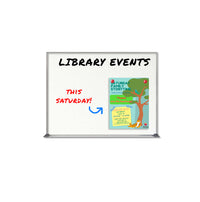 16x20 Magnetic White Dry Erase Marker Board with Silver Frame Trim | Porcelain on Steel Writing Surface + No Ghosting + Post Messages with Magnets