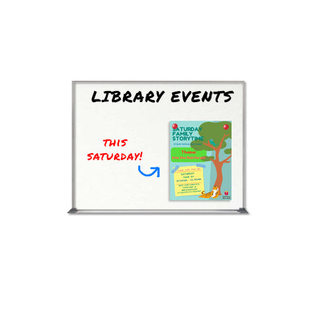 16x20 Magnetic White Dry Erase Marker Board with Silver Frame Trim | Porcelain on Steel Writing Surface + No Ghosting + Post Messages with Magnets