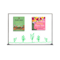 30x36 Magnetic White Board Dry Erase Markerboard with Silver Trim Aluminum Frame