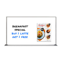 48x84 Magnetic White Dry Erase Marker Board with Aluminum Frame + Porcelain on Steel - NO Ghosting