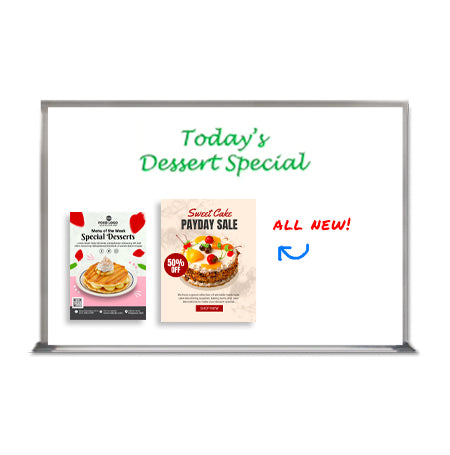 72x48 Magnetic Dry Erase White Board with Aluminum Frame Trim, Porcelain on Steel Writing Surface