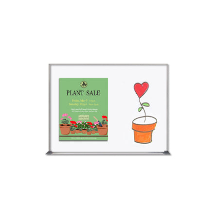 8.5x11 Magnetic White Dry Erase Marker Board with Silver Trin Frame | Porcelain on Steel Writing Surface + No Ghosting + Post Messages with Magnets