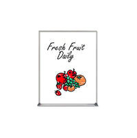 8.5x11 Magnetic White Dry Erase Marker Board with Silver Trin Frame | Porcelain on Steel Writing Surface + No Ghosting + Post Messages with Magnets