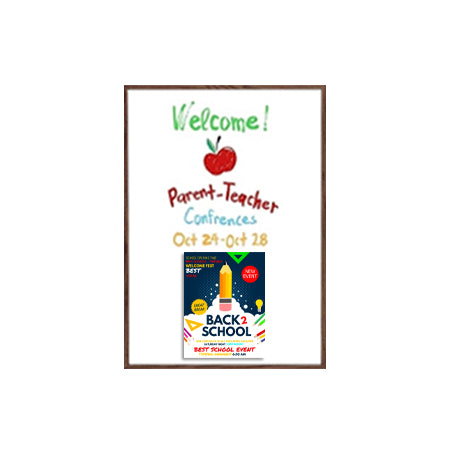 12x18 Magnetic White Dry Erase Marker Board with Wood Frame