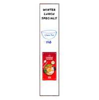 12x72 Magnetic White Dry Erase Marker Board with Wood Frame