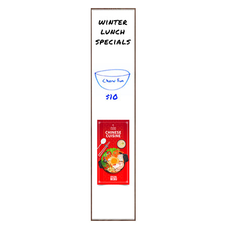 12x72 Magnetic White Dry Erase Marker Board with Wood Frame