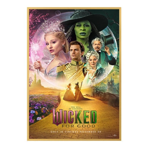 22x28 MOVIE POSTER FRAME SHOWN in SATIN GOLD FRAME (NOT TO SCALE) 