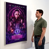 SLIM DESIGN (1 5/16" OVERALL DEPTH) FOR METAL 22x34 MOVIE POSTER FRAMES (SHOWN in SATIN SILVER) (NOT to SCALE)