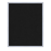 Vinyl over Cork Bulletin Board 11x14 (Open Face with Silver Trim) - Black Vinyl