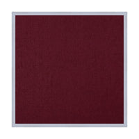 Vinyl over Cork Bulletin Board 12x12 (Open Face with Silver Trim) - Burgundy Vinyl