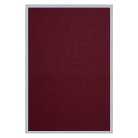 Vinyl over Cork Bulletin Board 12x18 (Open Face with Silver Trim) - Burgundy Vinyl