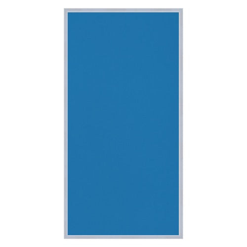Vinyl over Cork Bulletin Board 12x24 (Open Face with Silver Trim) - Barcelona Blue Vinyl