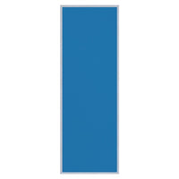 Vinyl over Cork Bulletin Board 12x36 (Open Face with Silver Trim) - Barcelona Blue Vinyl