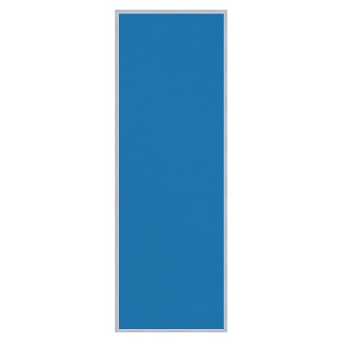 Vinyl over Cork Bulletin Board 12x36 (Open Face with Silver Trim) - Barcelona Blue Vinyl