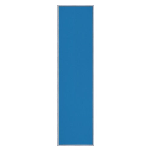 Vinyl over Cork Bulletin Board 12x48 (Open Face with Silver Trim) - Barcelona Blue Vinyl