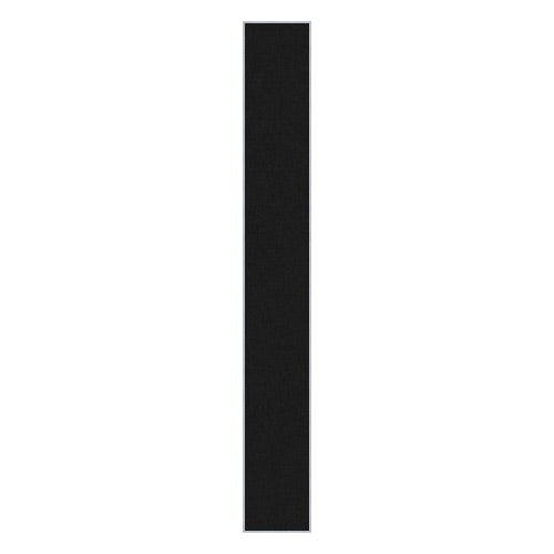 Vinyl over Cork Bulletin Board 12x96 (Open Face with Silver Trim) - Black Vinyl