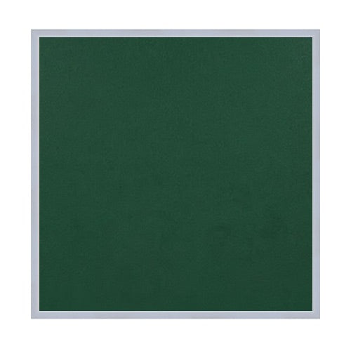 Vinyl over Cork Bulletin Board 14x14 (Open Face with Silver Trim) - Hunter Green Vinyl