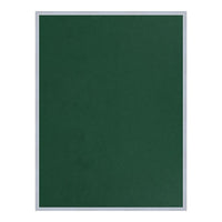 Vinyl over Cork Bulletin Board 15x20 (Open Face with Silver Trim) - Hunter Green Vinyl