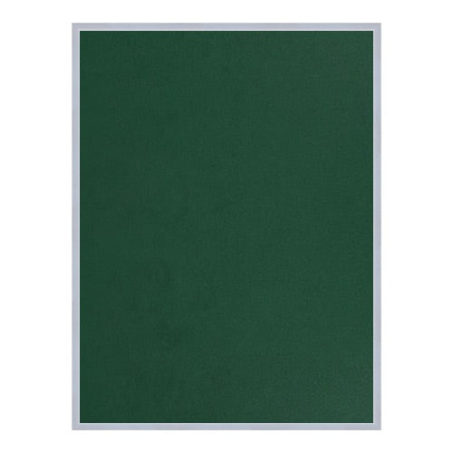 Vinyl over Cork Bulletin Board 15x20 (Open Face with Silver Trim) - Hunter Green Vinyl