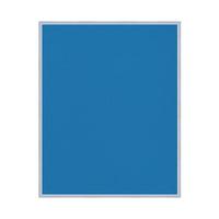 Vinyl over Cork Bulletin Board 16x20 (Open Face with Silver Trim) - Barcelona Blue
