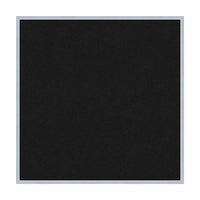 Vinyl over Cork Bulletin Board 18x18 (Open Face with Silver Trim) - Black VInyl