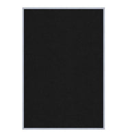 Vinyl over Cork Bulletin Board 20x30 (Open Face with Silver Trim) - Black Vinyl