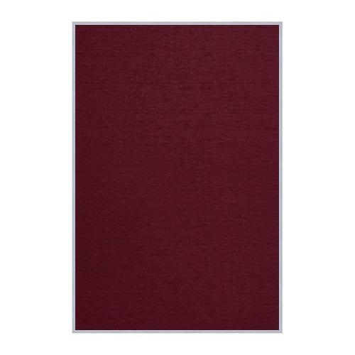 Value Line Vinyl-Covered Cork Bulletin Board 24x36 | Open Face with Silver Trim Frame - Burgundy Vinyl