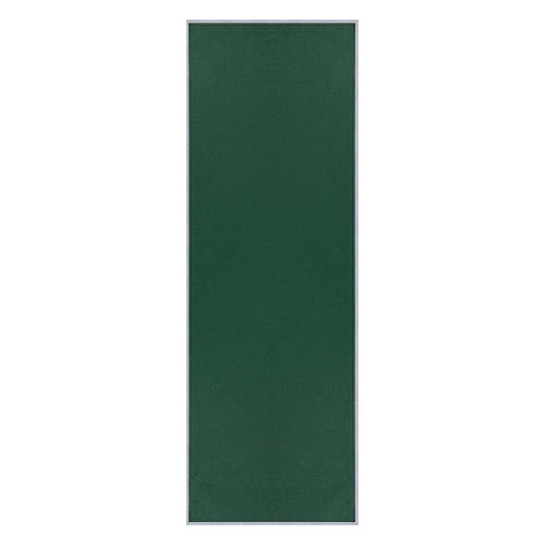 Vinyl over Cork Bulletin Board 24x72 (Open Face with Silver Trim) - Hunter Green Vinyl