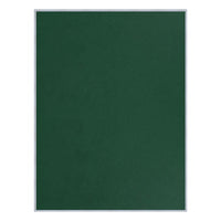 Vinyl Covered Cork Bulletin Board 30x40 | Open Face with Silver Trim - Hunter Green Vinyl