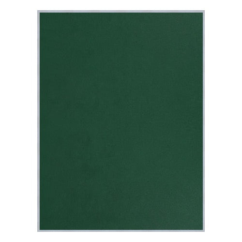 Vinyl Covered Cork Bulletin Board 30x40 | Open Face with Silver Trim - Hunter Green Vinyl