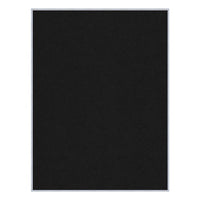 Vinyl over Cork Bulletin Board 36x48 (Open Face with Silver Trim) - Black Vinyl