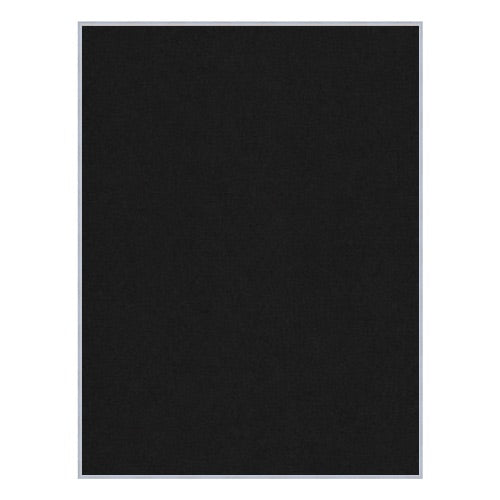 Vinyl over Cork Bulletin Board 36x48 (Open Face with Silver Trim) - Black Vinyl