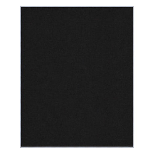 Vinyl over Cork Bulletin Board 48x60 (Open Face with Silver Trim) - Black Vinyl