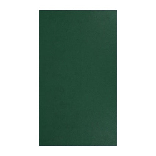 Extra Large Vinyl Over Cork Bulletin Board 48x84 | Open Face with Silver Trim Frame - Hunter Green Vinyl