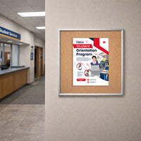 Access Cork Board™ 18x18 Open Face with Classic Metal Picture Frame Cork Bulletin Board