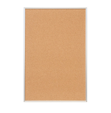 Access Cork Board™ 30"x72" with Open Face Recessed Shadow Box Style Designer Cork Bulletin Board Metal Framed in 5 Finishes