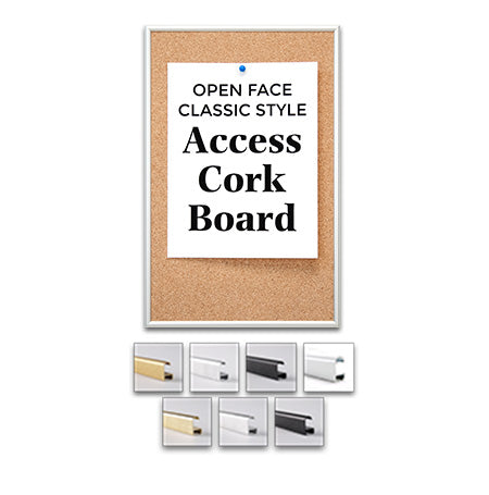 Access Cork Board™ 14" x 20" Open Face Classic Metal Framed Cork Bulletin Board