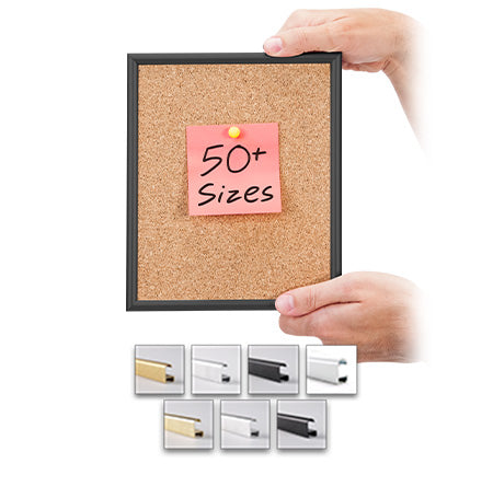 Access Cork Board™ 12" x 12" Open Face Classic Metal Framed Cork Bulletin Board